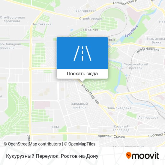 Карта Кукурузный Переулок