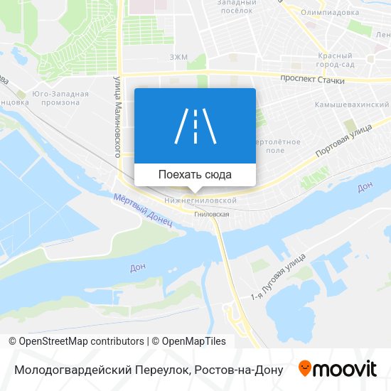 Карта Молодогвардейский Переулок