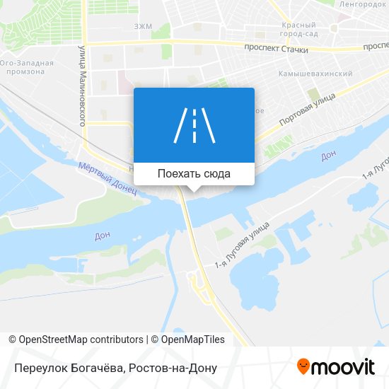 Карта Переулок Богачёва