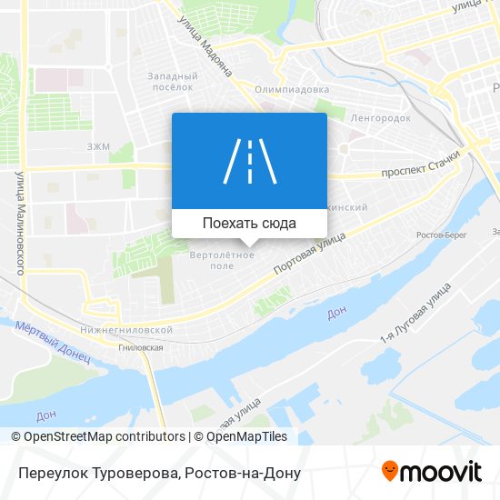 Карта Переулок Туроверова