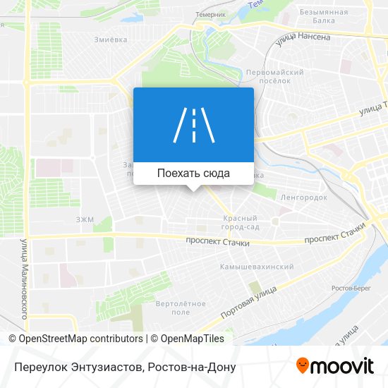 Карта Переулок Энтузиастов