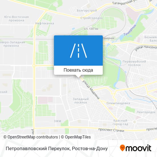 Карта Петропавловский Переулок