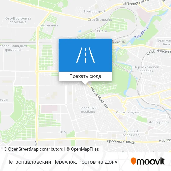 Карта Петропавловский Переулок
