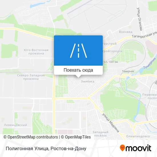 Карта Полигонная Улица