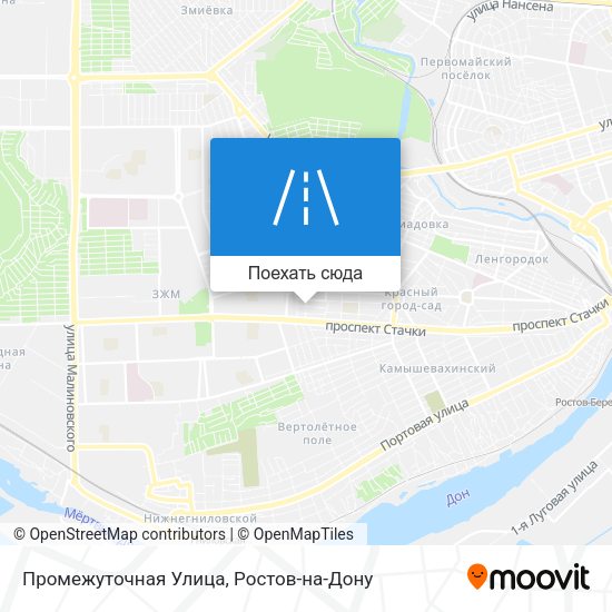 Карта Промежуточная Улица
