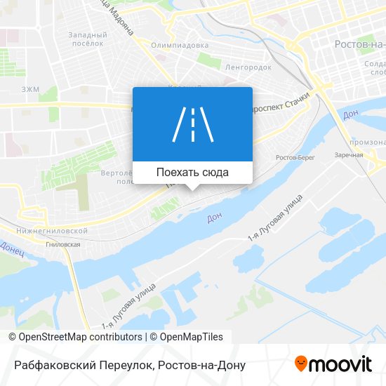 Карта Рабфаковский Переулок