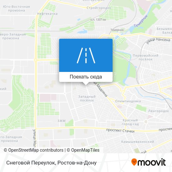 Карта Снеговой Переулок