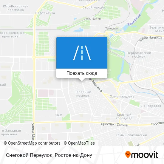 Карта Снеговой Переулок
