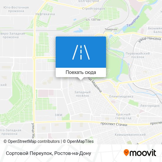 Карта Сортовой Переулок