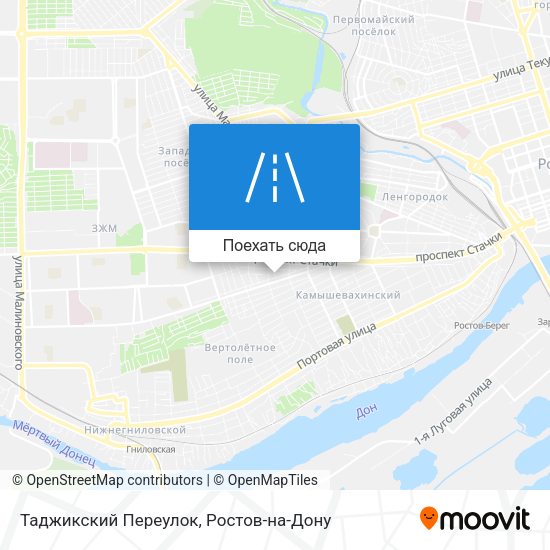 Карта Таджикский Переулок