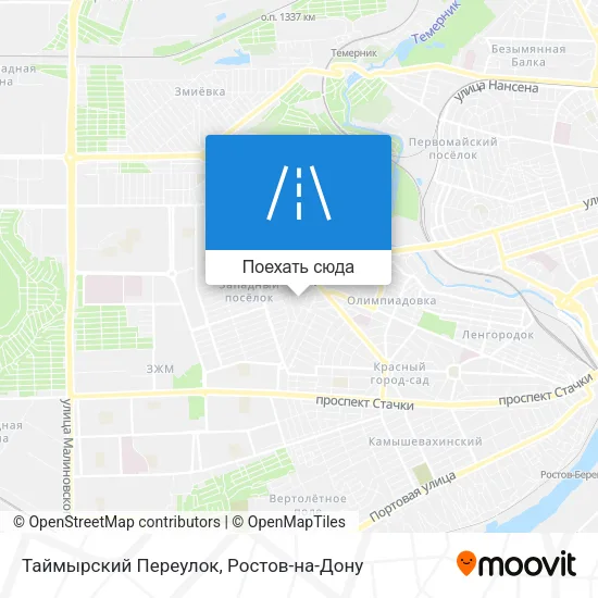 Карта Таймырский Переулок