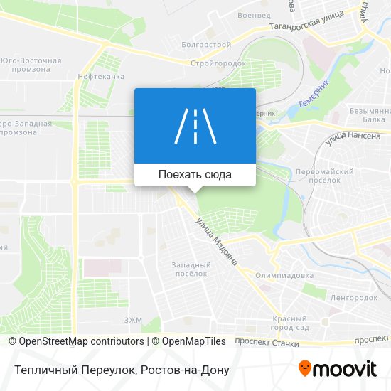 Карта Тепличный Переулок