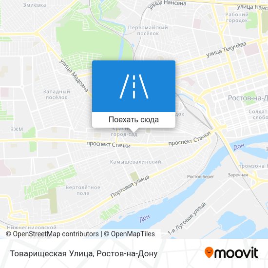 Карта Товарищеская Улица