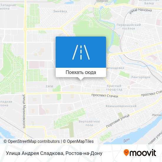 Карта Улица Андрея Сладкова