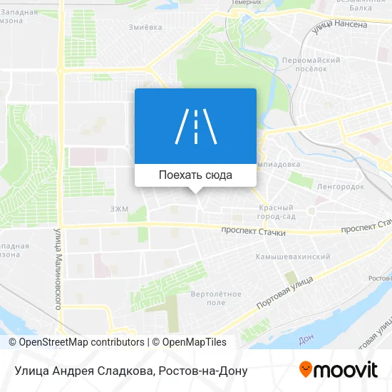 Карта Улица Андрея Сладкова