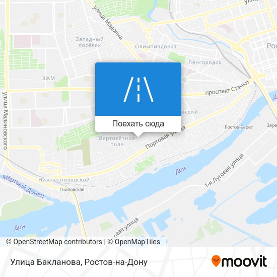 Карта Улица Бакланова
