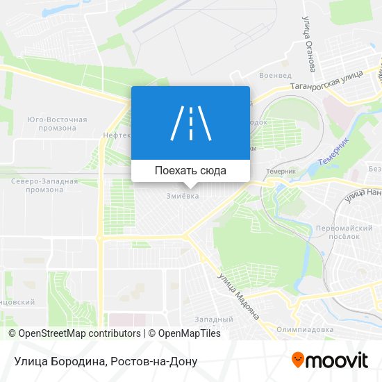 Карта Улица Бородина