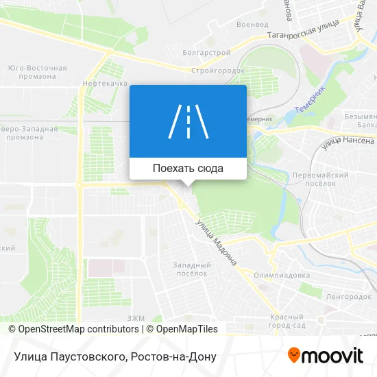 Карта Улица Паустовского