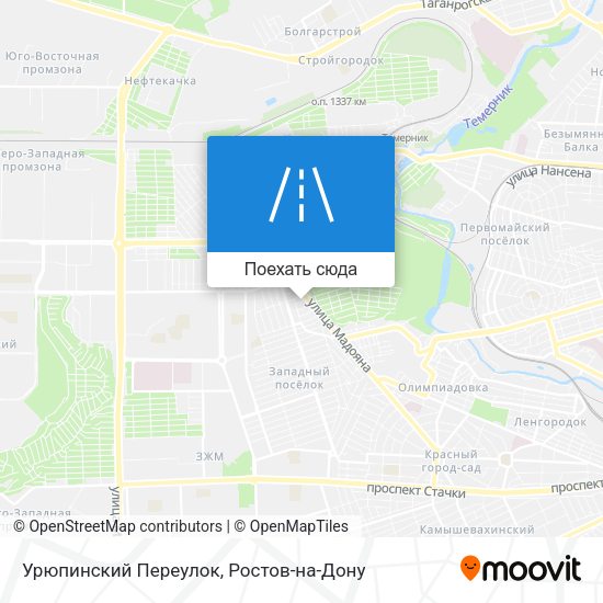 Карта Урюпинский Переулок