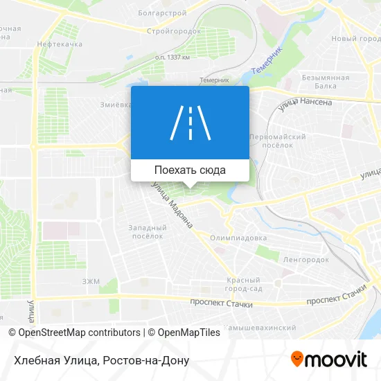 Карта Хлебная Улица