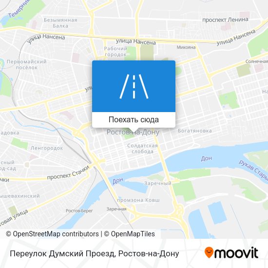 Карта Переулок Думский Проезд