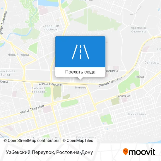 Карта Узбекский Переулок