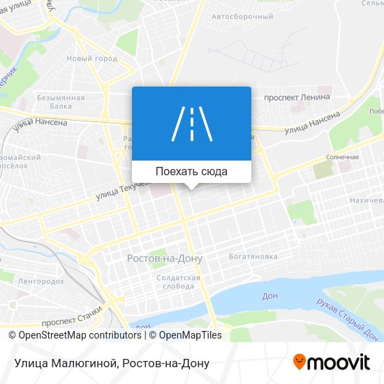 Карта Улица Малюгиной