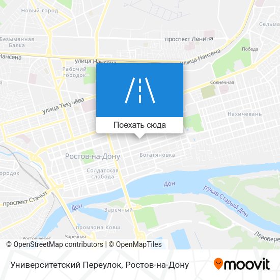 Карта Университетский Переулок