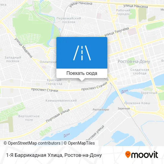 Карта 1-Я Баррикадная Улица