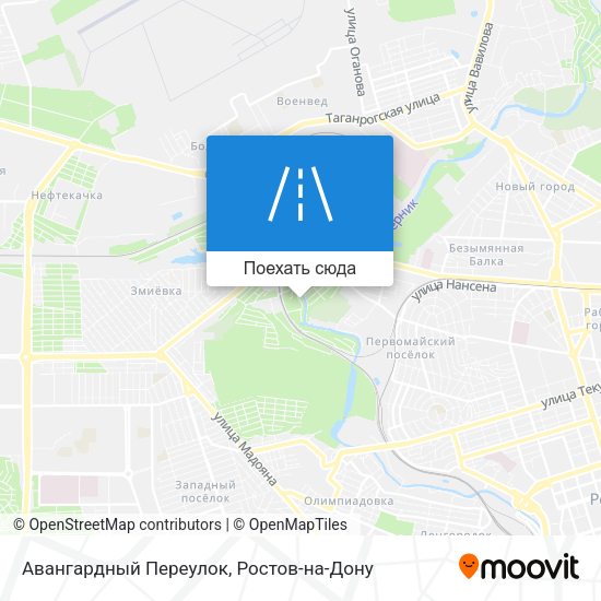 Карта Авангардный Переулок