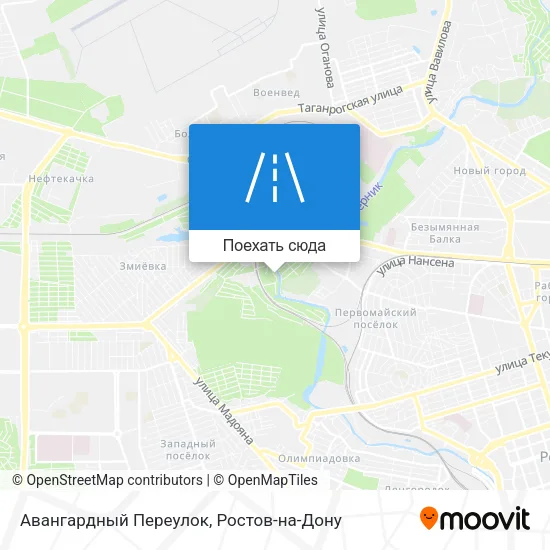 Карта Авангардный Переулок