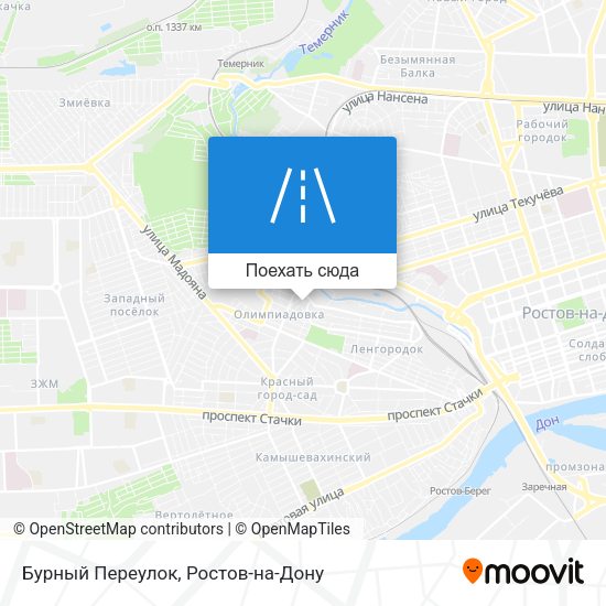 Карта Бурный Переулок