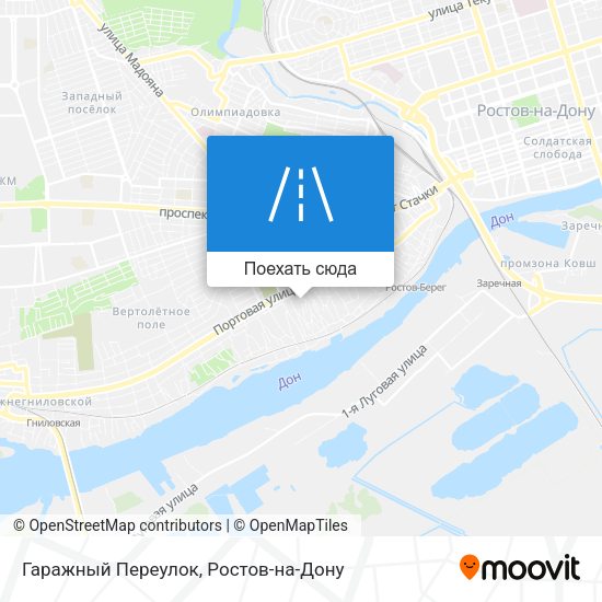 Карта Гаражный Переулок