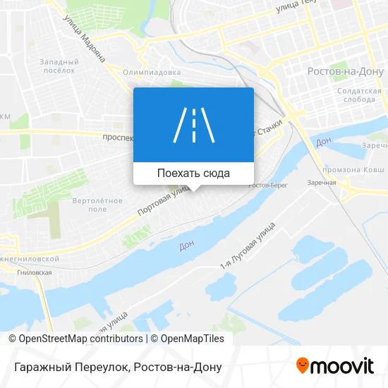 Карта Гаражный Переулок