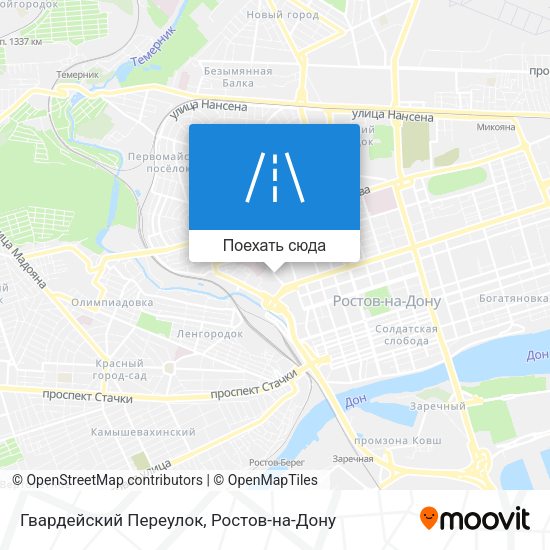 Карта Гвардейский Переулок