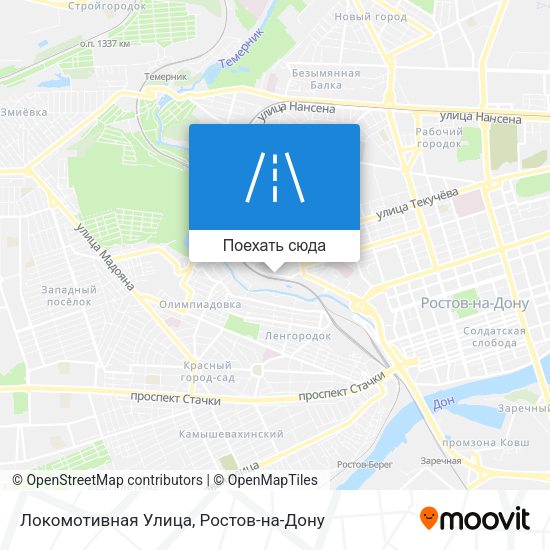 Карта Локомотивная Улица