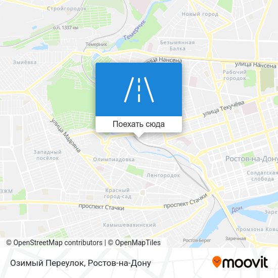 Карта Озимый Переулок