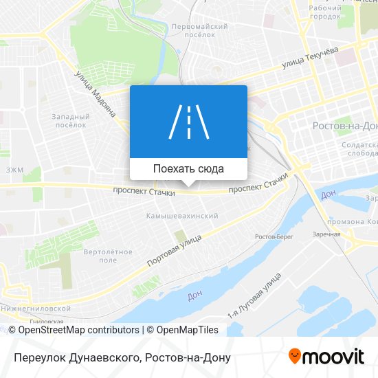 Карта Переулок Дунаевского