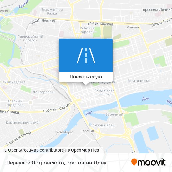 Карта Переулок Островского