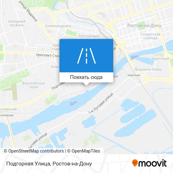 Карта Подгорная Улица