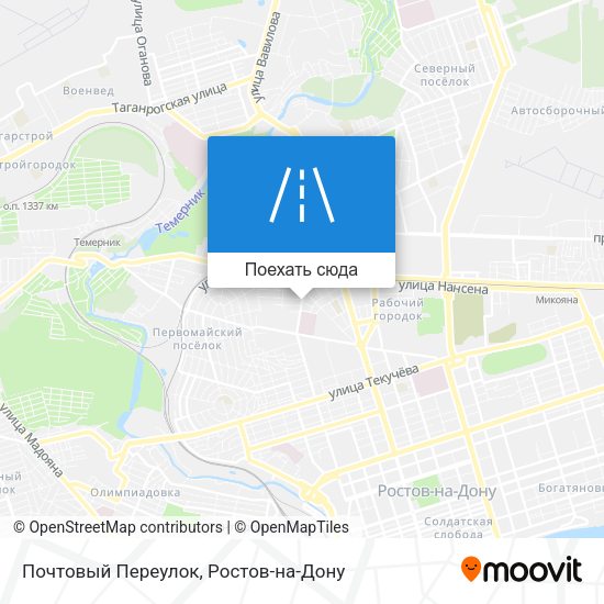 Карта Почтовый Переулок