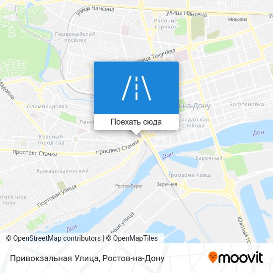 Карта Привокзальная Улица