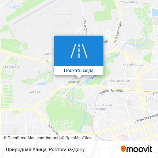 Карта Природная Улица