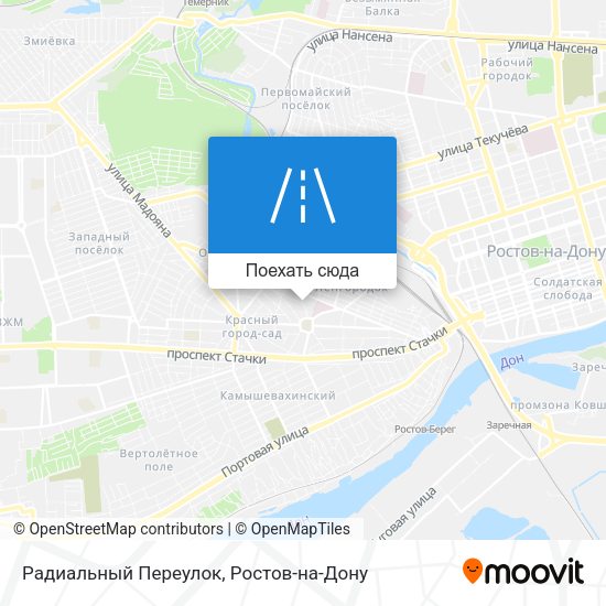 Карта Радиальный Переулок