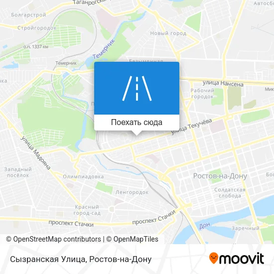 Карта Сызранская Улица