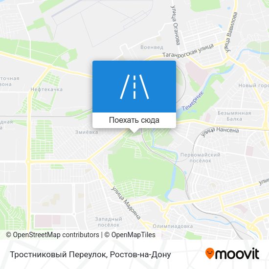 Карта Тростниковый Переулок