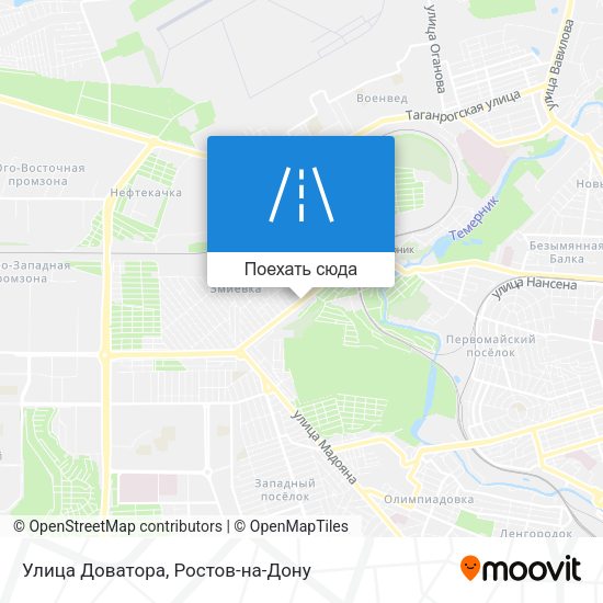 Карта Улица Доватора