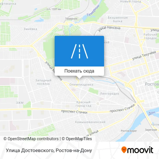 Карта Улица Достоевского