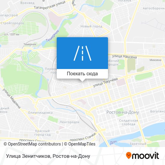 Карта Улица Зенитчиков