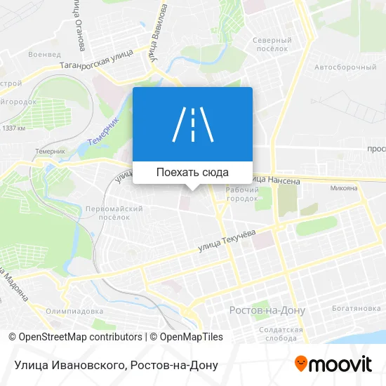Карта Улица Ивановского
